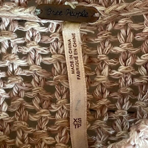 Free People Sahara Star Slouchy Crop Sweater Sz XS - Picture 4 of 6